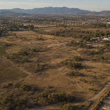 Terreno parcelado visto desde el aire